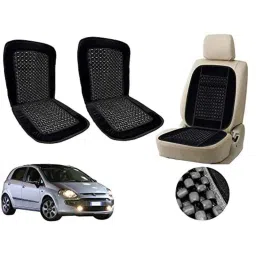 Auto Pearl PU, Velvet &a; Wooden Beads Black Rectangular Seat Cushion for Fiat Punto Evo (Pack of 2 )-picture-27
