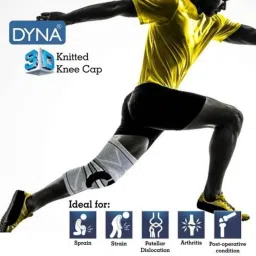 Dyna 3D X-Large Orange Knitted Knee Brace (Right), 0925-075 image 2