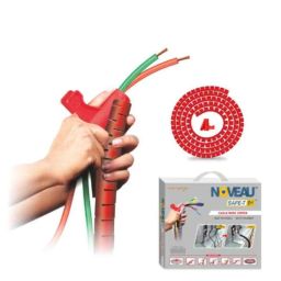 Noveau Safe-T-1ST 16mm 1.5mm Virgin HDPE Red Cable Zipper with Colour Box, NSFZ16RD1105 (Pack of 2)-picture-29