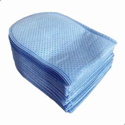 Filtra 165x230mm Blue Oval Disposable Absorbent Wash Glove, TT-SMPE110-O (Pack of 50)-38