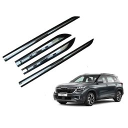 SureStrive 4 Pcs Black &a; Silver Side Door Car Beading Set for Kia Selto All Model-11