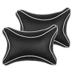 AllExtreme Exnp008 2 Pcs PU Leather Car Neck Rest Pillows Headrest Cushions Set For All Cars Travel Seat-image-13