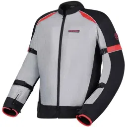 AllExtreme SNOWSTORM Mesh Fabric Black &a; Red Bike Riding Jacket with Armour Protector Back Elbows &a; Shoulders, Size: 3XL-image-74