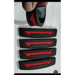 SureStrive 4 Pcs Rubber Black &a; Red Universal Anti Scratch Door Protector Guard Set for Jeep Meridian All image 2