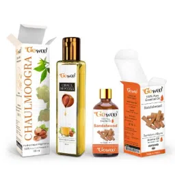 GoWoo 2 Pcs 10ml Natural Therapeutic Grade Cold Pressed Sandalwood Aroma Oil &a; 100ml Chaulmoogra Carrier Oil Set, GWOC1197-P44+P172-picture-18