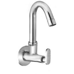 Oleanna Metro Brass Chrome Finish Silver Wall Mounted Sink Tap Faucet-46