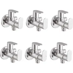 IRIS Ocean Brass Chrome Finish 2 Way Angle Cock (Pack of 6)-picture-35