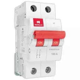 Havells DHMGIDPX100 PVC Plastic 100A DP Switch Disconnector Euro 2 (White)-picture-45