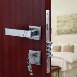 Voltizi Stainless Steel Satin Finish Bedroom Mortise Door Lock Set with 4 Latches &a; 3 Computerized Keys, Sierra -Rose-Osk-2-3