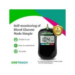 OneTouch Select Plus Simple Blood Glucometer with 10 Pcs Test Strips image 2