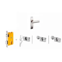 Dorset Dave HL DAV 8 inch Zinc PT Finish Lock Set with Both 70mm Side Key Cylinder (Pack of 3)-image-80