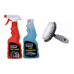 Indopower Ff899 250ml Tyre Shiner Spray, 250ml Car Shampoo &a; All Tyre Cleaning Brush Kit, AHh901-image-93
