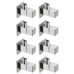 Joyway Square Brass Chrome Finish Silver Angle Valve Stop Cock (Pack of 8)-picture-38