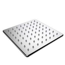RN Zara 8 inch Stainless Steel Chrome Square Shower without Arm &a; Seamless Edges, RN6551200A-13