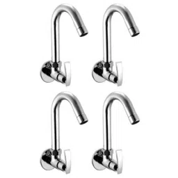 Drizzle Soft 4 Pcs Brass Chrome Finish Silver Sink Cock Set, ASINKSOFT4-image-19
