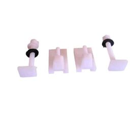 Elegant Casa 4 Pcs 110mm Plastic White Toilet Seat Cover Hinge &a; Bolt Set-image-78