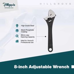 Hillgrove HGCM396M1 2-in-1 Multipurpose Screwdriver, 8 inch Adjustable Wrench &a; 8 inch Combinational Plier Combo, HGCM695 image 3