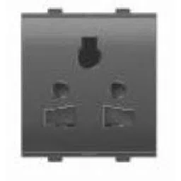 Goldmedal 10A 2 Module Absolute White International Socket with Safety Shutter, 102439 (Pack of 10)-picture-26