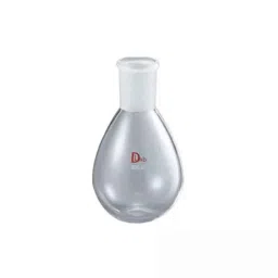 Lab Plus Common Sliding Flat Bottom Eggplant Shaped Flask 200ml Borosilicate Glass-1, LP-1990-9