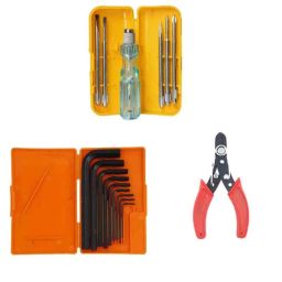 Hillgrove HGCM328M1 9 Pcs Full Hex Allen Key Set with 5-in-1 Screwdriver &a; Wire Cutter, HGCM620-22