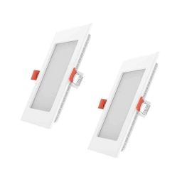 Fybros Faro 3W Polycarbonate Cool White Square LED Panel Light, FLS5075B (Pack of 2)-38