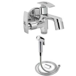 Gold Bell Soft CNTY1 Brass Silver Wall Mounted Chrome Finish 2 in 1 Bib Tap Set-picture-29