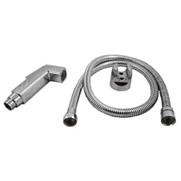 Elegant Casa Toilet Jet Wash Spray Health Faucet with Wall Hook &a; 1m Stainless Steel Chrome Finish Braided Hose, Ludo 1810-99