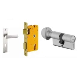 Dorset HL Series Elmo 70mm Stainless Steel Door Handle Lock Set with Coin &a; Knob (Pack of 2)-picture-38