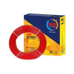 GVD 1.5 Sqmm Red Single Core FR PVC Flexible Insulated Copper Wire for Home, Domestic &a; Industrial Use, Length: 45 m-27