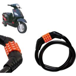 Auto Pearl Black &a; Orange 4 Digit Anti-Theft Combination Number Lock for Electric NYX e5-picture-43