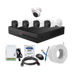 CP Plus 2.4MP Indoor &a; Outdoor CCTV Combo Kit with 8Ch DVR, 4 Bullet 1 Dome Camera, 8Ch SMPS, 70m Cable, 1TB HDD &a; Connector-10