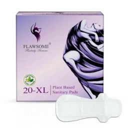 Flawsome 20 Pcs Sensitive Sanitary Pad Set with Paper Disposal Pouches, Size: XL (Pack of 10)-11
