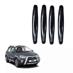 Spreadx Plastic Car Compact Black Colour Elegant Door Guard Protection Universal Type for Toyota Etios Cross Set Of 4 Pcs, SPR-QRKPI6-picture-13