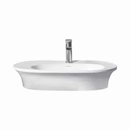 Uken Washbasin Basin For Bathroom Ceramic Wall Hung Table Top Premium Ceramic Wash Basin For Bathroom (Lupe)-image-81