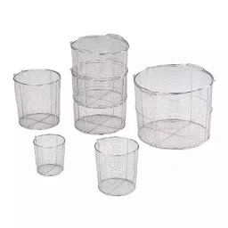 Lab Plus Stainless Steel Round Cleaning Basket 150 mm, LP-6589-picture-0