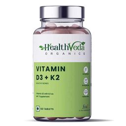 Health Veda Organics 60 Pcs 55mcg Vitamin D3 Plus K2 as MK7 Supplement Tablets-17