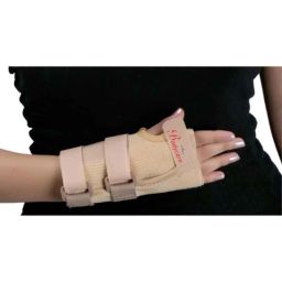 Bodycare Cotton &a; Elastic Beige Long Type Wrist Splint, RP-3413, Size: M-24