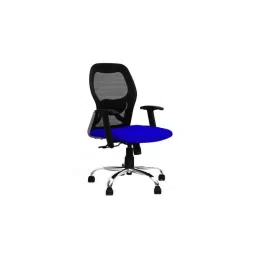 R P Enterprises Apollo Medium Back Blue Office Chair, Dimensions: 45x48x60 cm-image-4