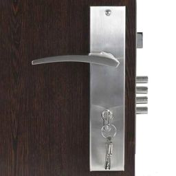 Homexpert Lobos 10 inch 60mm Stainless Steel Silver Cylindrical Plate Both Side Key Mortise Door Lock Set-image-57