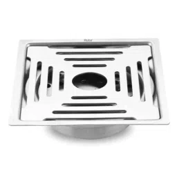 Ruhe Opal 6x6 inch Stainless Steel 304 Brushed Finish Square Flat Cut Floor Drain with Hole &a; Cockroach Trap, 16-0306-19-picture-29
