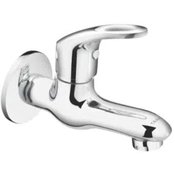Cera Carbon Brass Chrome Finish Bib Cock with Wall Flange &a; Aerator, F1002151-27