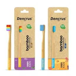 Dencrus Orby Kids Bamboo Brown Ultra Soft Toothbrush with Compostable Handle &a; Eco-Friendly, DENOKBTRWB2 (Pack of 2)-16
