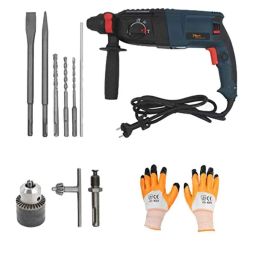 Hillgrove HGCM25M1 1200W 26mm Hammer Drill Machine with SDS Adapter Drill Chunk &a; 5 Pcs SDS Plus Bits Set-7
