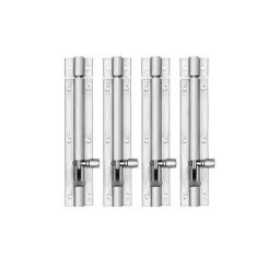 Fastgear Stainless Steel Silver Matt &a; Glossy Finish Push to Close Tower Bolt, FG2141 (Pack of 4)-11