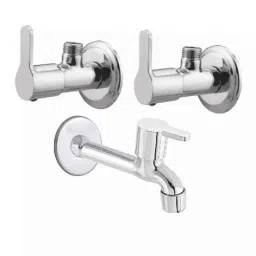 Fastgear 3 Pcs Marc Stainless Steel Silver Chrome Finish Bathroom Faucet Set, FG3347-image-70