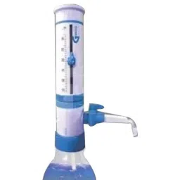 Glassco 5-60ml White &a; Blue Bottle Top Dispenser without Valve 500.555.05-15