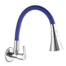 10X Brass Wall Mount Chrome Plated Blue Sink Tap, SF-90552-image-99