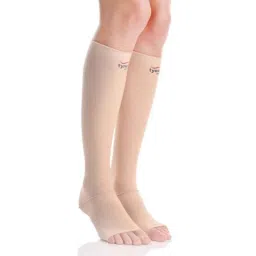 Tynor Compression Garment Leg Below Knee Open Toe Support, I80AAI, Size: Small (Wide)-9
