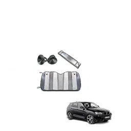 Kozdiko Aluminium Foil UV Protection Silver Windshield Sun Shade for BMW X3-picture-46