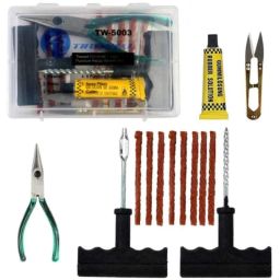 Tirewell TW-5003 6-in-1 Portable Tubeless Tire Puncture Kit with Storage Box, Emergency Flat Tire Repair Box for Car, Bike, SUV, &a; Motorcycle-20